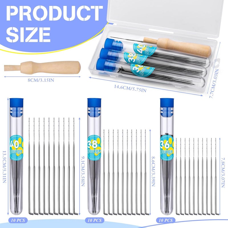 Yizzvb 30 PCS Needle Felting Needles, 3 Sizes Wool Felting Needles, Needle Felting Tools Supplies Kit with Storage Box for DIY Wool Felting Crafts - Image 2
